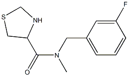 N-[(3-fluorophenyl)methyl]-N-methyl-1,3-thiazolidine-4-carboxamide Struktur