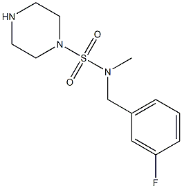 N-[(3-fluorophenyl)methyl]-N-methylpiperazine-1-sulfonamide Struktur