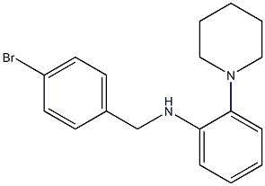 N-[(4-bromophenyl)methyl]-2-(piperidin-1-yl)aniline Struktur