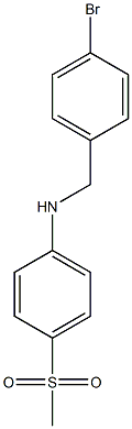 N-[(4-bromophenyl)methyl]-4-methanesulfonylaniline Struktur