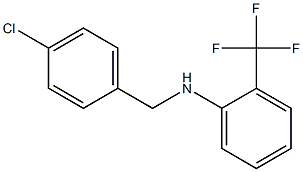 N-[(4-chlorophenyl)methyl]-2-(trifluoromethyl)aniline Struktur