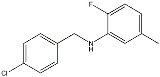 N-[(4-chlorophenyl)methyl]-2-fluoro-5-methylaniline Struktur