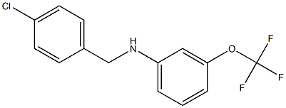 N-[(4-chlorophenyl)methyl]-3-(trifluoromethoxy)aniline Struktur