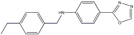 N-[(4-ethylphenyl)methyl]-4-(1,3,4-oxadiazol-2-yl)aniline Struktur