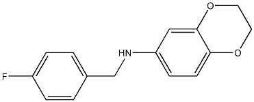 N-[(4-fluorophenyl)methyl]-2,3-dihydro-1,4-benzodioxin-6-amine Struktur