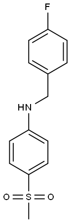 N-[(4-fluorophenyl)methyl]-4-methanesulfonylaniline Struktur