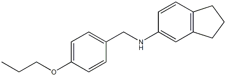 N-[(4-propoxyphenyl)methyl]-2,3-dihydro-1H-inden-5-amine Struktur