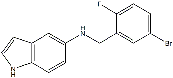 N-[(5-bromo-2-fluorophenyl)methyl]-1H-indol-5-amine Struktur