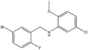 N-[(5-bromo-2-fluorophenyl)methyl]-5-chloro-2-methoxyaniline Struktur