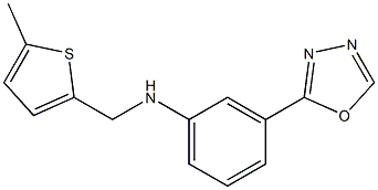 N-[(5-methylthiophen-2-yl)methyl]-3-(1,3,4-oxadiazol-2-yl)aniline Struktur