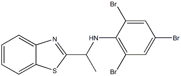 N-[1-(1,3-benzothiazol-2-yl)ethyl]-2,4,6-tribromoaniline Struktur