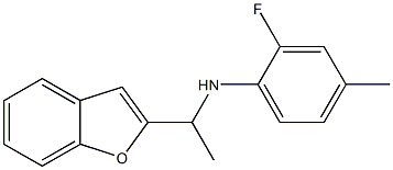 N-[1-(1-benzofuran-2-yl)ethyl]-2-fluoro-4-methylaniline Struktur