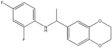 N-[1-(2,3-dihydro-1,4-benzodioxin-6-yl)ethyl]-2,4-difluoroaniline Struktur