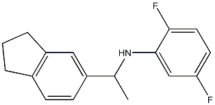 N-[1-(2,3-dihydro-1H-inden-5-yl)ethyl]-2,5-difluoroaniline Struktur