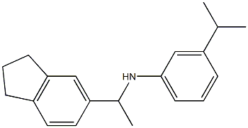 N-[1-(2,3-dihydro-1H-inden-5-yl)ethyl]-3-(propan-2-yl)aniline Struktur