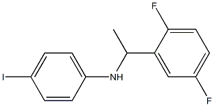 N-[1-(2,5-difluorophenyl)ethyl]-4-iodoaniline Struktur