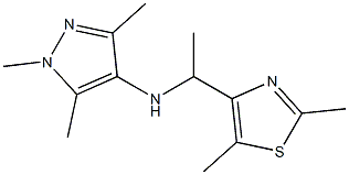 N-[1-(2,5-dimethyl-1,3-thiazol-4-yl)ethyl]-1,3,5-trimethyl-1H-pyrazol-4-amine Struktur