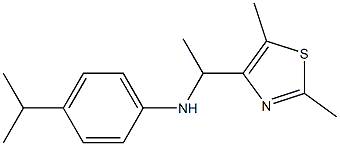 N-[1-(2,5-dimethyl-1,3-thiazol-4-yl)ethyl]-4-(propan-2-yl)aniline Struktur