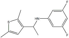 N-[1-(2,5-dimethylthiophen-3-yl)ethyl]-3,5-difluoroaniline Struktur