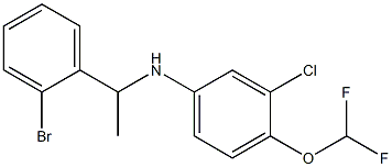 N-[1-(2-bromophenyl)ethyl]-3-chloro-4-(difluoromethoxy)aniline Struktur