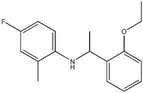 N-[1-(2-ethoxyphenyl)ethyl]-4-fluoro-2-methylaniline Struktur