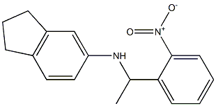 N-[1-(2-nitrophenyl)ethyl]-2,3-dihydro-1H-inden-5-amine Struktur