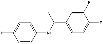 N-[1-(3,4-difluorophenyl)ethyl]-4-iodoaniline Struktur