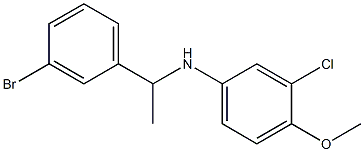 N-[1-(3-bromophenyl)ethyl]-3-chloro-4-methoxyaniline Struktur