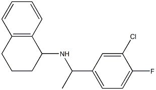 N-[1-(3-chloro-4-fluorophenyl)ethyl]-1,2,3,4-tetrahydronaphthalen-1-amine Struktur