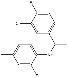 N-[1-(3-chloro-4-fluorophenyl)ethyl]-2-fluoro-4-methylaniline Struktur