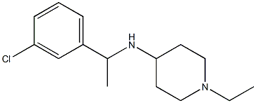 N-[1-(3-chlorophenyl)ethyl]-1-ethylpiperidin-4-amine Struktur