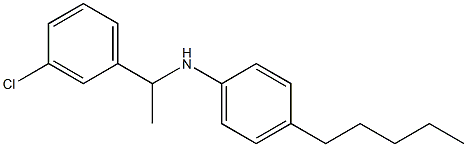 N-[1-(3-chlorophenyl)ethyl]-4-pentylaniline Struktur