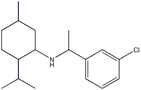 N-[1-(3-chlorophenyl)ethyl]-5-methyl-2-(propan-2-yl)cyclohexan-1-amine Struktur