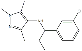 N-[1-(3-chlorophenyl)propyl]-1,3,5-trimethyl-1H-pyrazol-4-amine Struktur