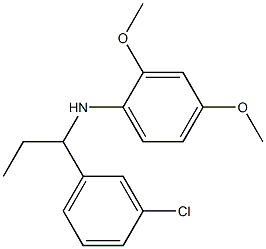 N-[1-(3-chlorophenyl)propyl]-2,4-dimethoxyaniline Struktur