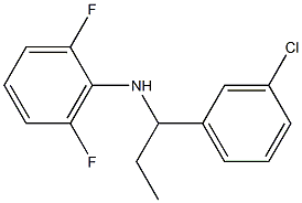 N-[1-(3-chlorophenyl)propyl]-2,6-difluoroaniline Struktur