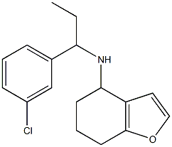 N-[1-(3-chlorophenyl)propyl]-4,5,6,7-tetrahydro-1-benzofuran-4-amine Struktur