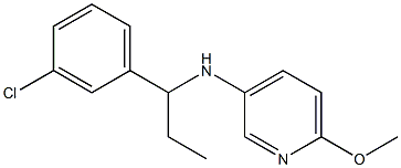 N-[1-(3-chlorophenyl)propyl]-6-methoxypyridin-3-amine Struktur