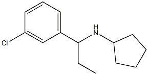 N-[1-(3-chlorophenyl)propyl]cyclopentanamine Struktur