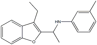 N-[1-(3-ethyl-1-benzofuran-2-yl)ethyl]-3-methylaniline Struktur