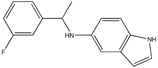 N-[1-(3-fluorophenyl)ethyl]-1H-indol-5-amine Struktur