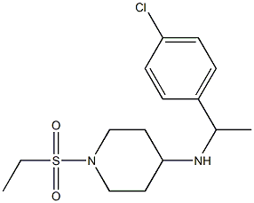 N-[1-(4-chlorophenyl)ethyl]-1-(ethanesulfonyl)piperidin-4-amine Struktur