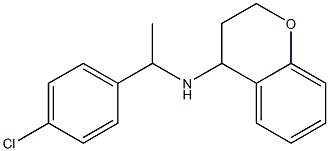 N-[1-(4-chlorophenyl)ethyl]-3,4-dihydro-2H-1-benzopyran-4-amine Struktur