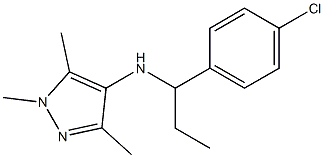 N-[1-(4-chlorophenyl)propyl]-1,3,5-trimethyl-1H-pyrazol-4-amine Struktur