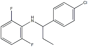 N-[1-(4-chlorophenyl)propyl]-2,6-difluoroaniline Struktur