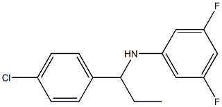 N-[1-(4-chlorophenyl)propyl]-3,5-difluoroaniline Struktur