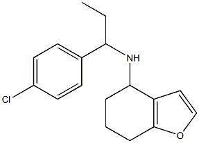 N-[1-(4-chlorophenyl)propyl]-4,5,6,7-tetrahydro-1-benzofuran-4-amine Struktur