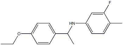 N-[1-(4-ethoxyphenyl)ethyl]-3-fluoro-4-methylaniline Struktur