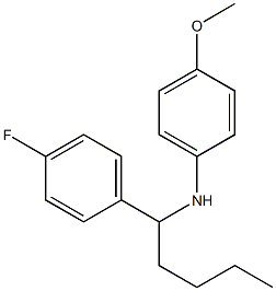 N-[1-(4-fluorophenyl)pentyl]-4-methoxyaniline Struktur