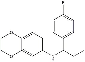 N-[1-(4-fluorophenyl)propyl]-2,3-dihydro-1,4-benzodioxin-6-amine Struktur